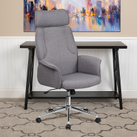 Flash Furniture CH-CX0944H-GY-GG Fabric Office Chair in Gray